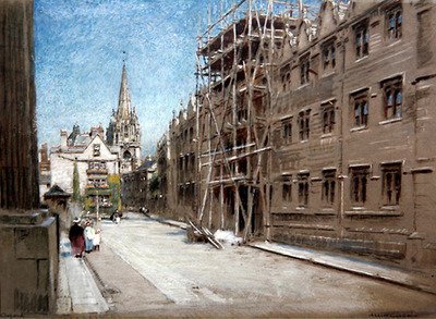 Oriel College, Oxford by Albert Goodwin