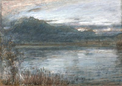 Pilatus & Lucerne by Albert Goodwin
