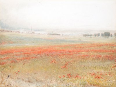The Tares. Poppies in Corn. Salisbury by Albert Goodwin