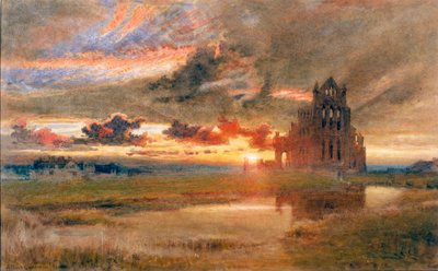 Whitby - The Abbey of St Hilda by Albert Goodwin