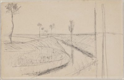 Landscape with Deep Wide Ditch or Canal by Albert Gottschalk