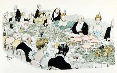 Dinner by A. Guillaume in 1908 by Albert Guillaume