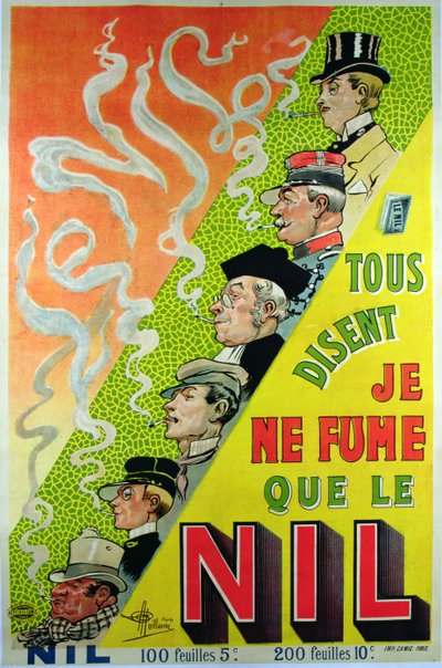 Poster Advertising the Cigarette Brand, Le Nil by Albert Guillaume