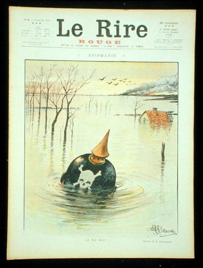 The King Drinks, front cover of Le Rire Rouge, 9 January 1915 by Albert Guillaume