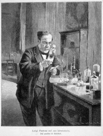 Louis Pasteur in his laboratory by Albert Gustaf Aristides (after) Edelfelt