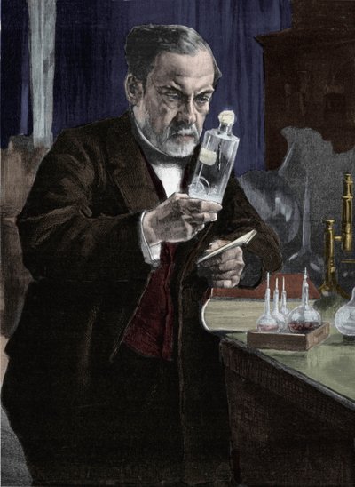 Portrait of Louis Pasteur, French chemist and biologist. From the painting by Aristide Albert Gustaf Edelfelt of the Musee d