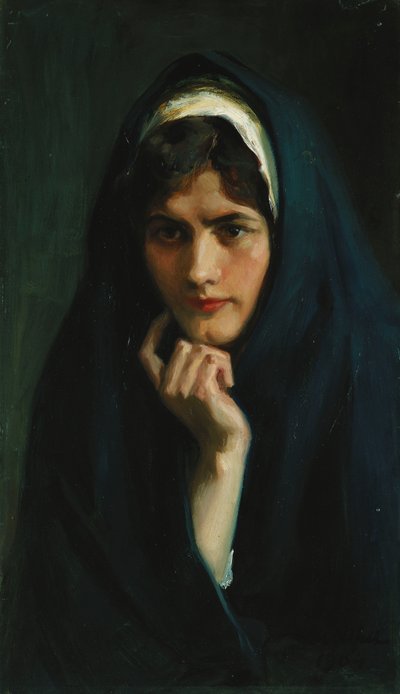 The Head of a Girl by Albert Gustaf Aristides Edelfelt