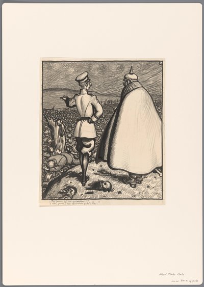 Design for a Political Cartoon on World War I by Albert Hahn (I)