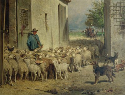 Return to the Sheepfold, 1860 by Albert Heinrich Brendel