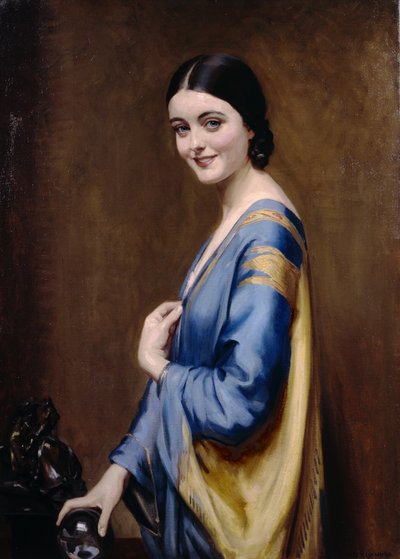 Blue and Gold Dress by Albert Henry Collings