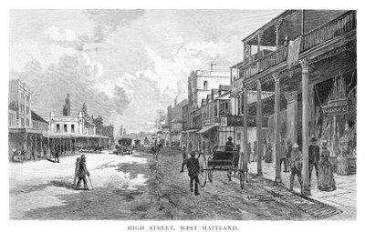 High Street, West Maitland, New South Wales, Australia, 1886 by Albert Henry Fullwood