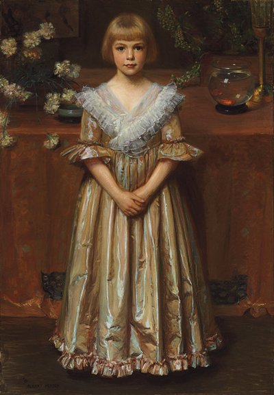 Girl with a Goldfish Bowl by Albert Herter