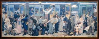 The Departure of the Soldiers – August 1914 by Albert Herter