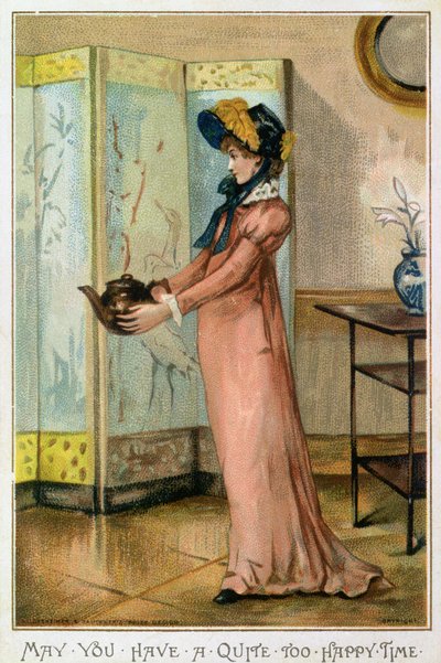 May You Have A Quite Too Happy Time, Victorian Christmas Card by Albert Jnr. Ludovici