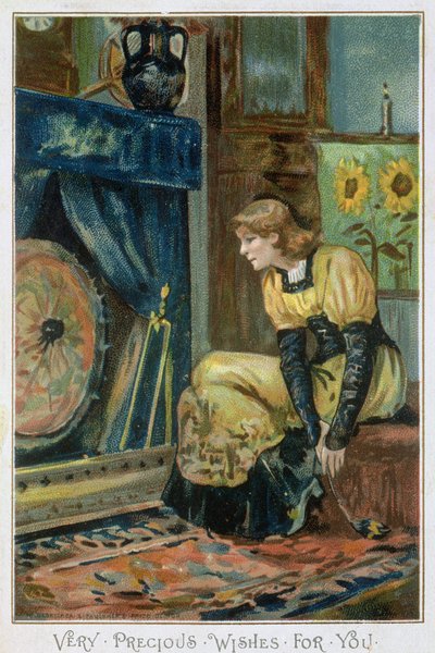 Very Precious Wishes For You, Victorian Christmas Card, published by Hildesheimer and Faulkner by Albert Jnr. Ludovici