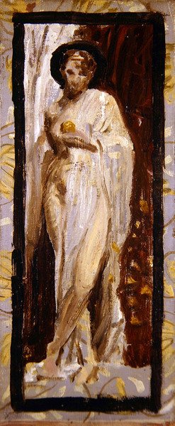 A Draped Nude / Study by Albert Joseph Moore