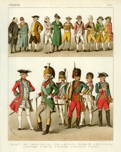 French Costume 1700 by Albert Kretschmer