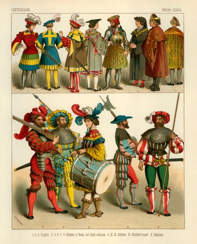 German Costume 1500-1550 by Albert Kretschmer