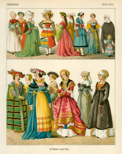 German Costumes 1500-1550 by Albert Kretschmer