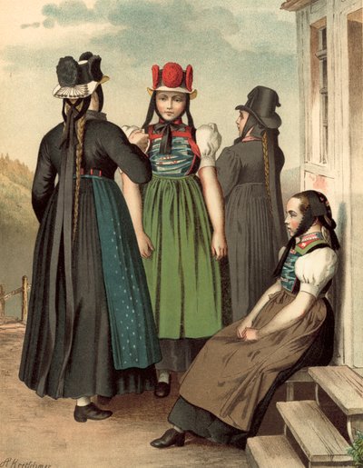 German Costume, Baden, St Georgen, Tennenbrunn by Albert Kretschmer