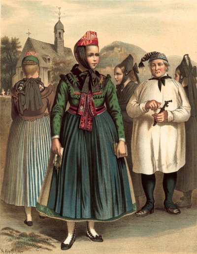German Costume, Chur-Hessen, near Marburg by Albert Kretschmer