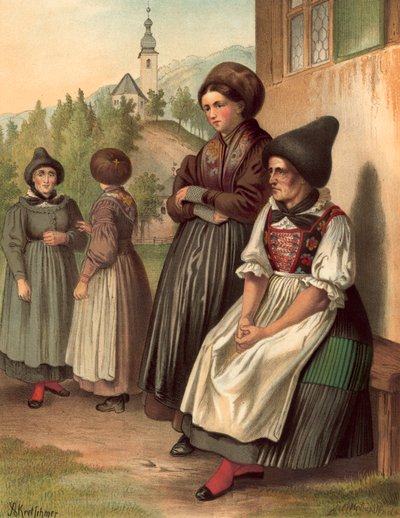 German costume, Tyrol, Ober-Innthal by Albert Kretschmer