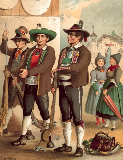 German Costume, Tyrol, Oetzthal-Wippthal-Pusterthal by Albert Kretschmer