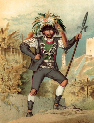 German costume, Tyrol, Weinhuter von Meran by Albert Kretschmer