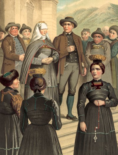 German costume, Vorarlberg, Bregenzerwald by Albert Kretschmer