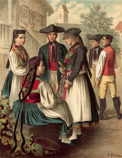 German Costume, Wurtemberg Betzingen by Albert Kretschmer
