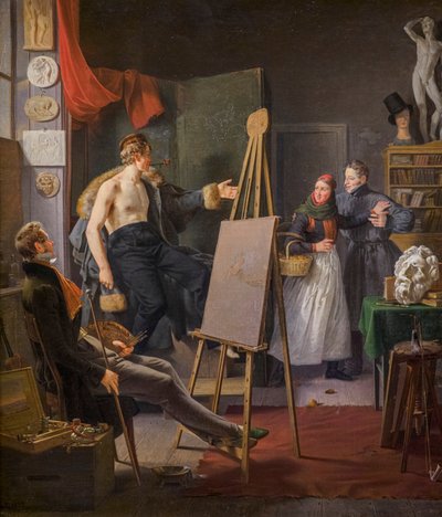 A Girl from Amager Selling Fruit in an Artist’s Studio by Albert Kuchler