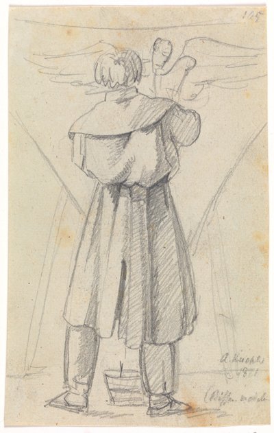 Herman Wilhelm Bissen Modeling One of the Pendentives for Christiansborg Palace Church by Albert Küchler