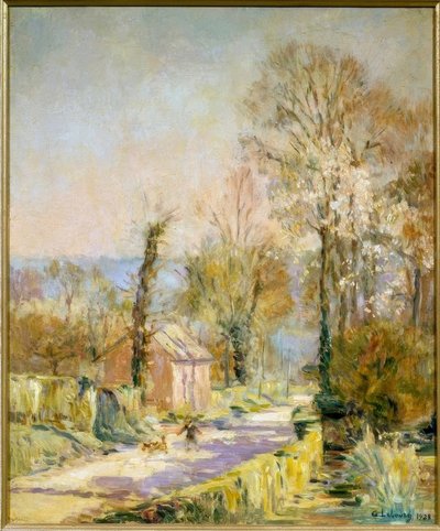 The Path in Spring at Saint-Vaast D’Equiqueville near Di by Albert Lebourg