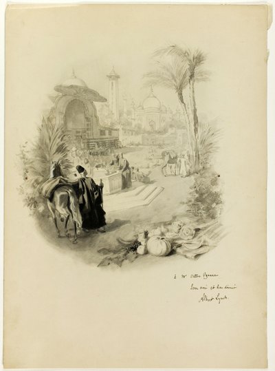 Study for Illustration for Aline, Queen of Golconda by Albert Lynch