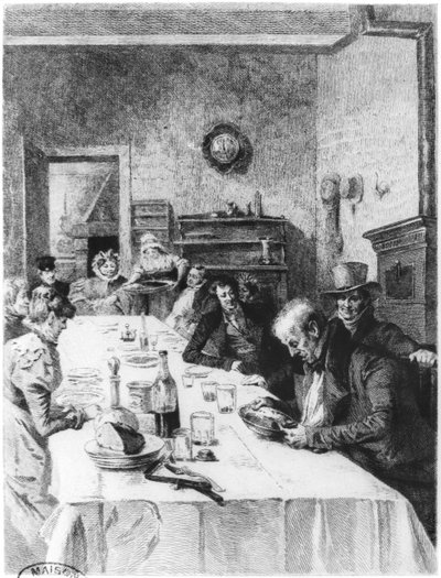 The Vauquer Boarding House, illustration from 