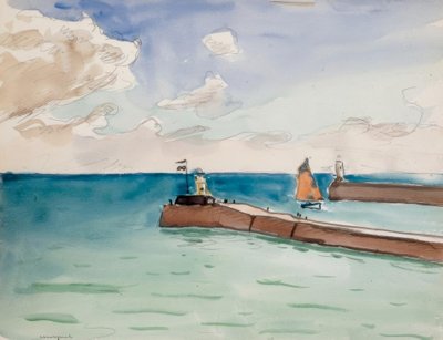 Les Sables d’Olonne, Port Entrance by Albert Marquet