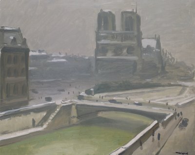 Notre Dame in the Snow, after 1912 by Albert Marquet