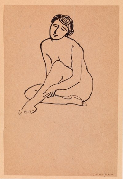 Nude Woman Sitting by Albert Marquet