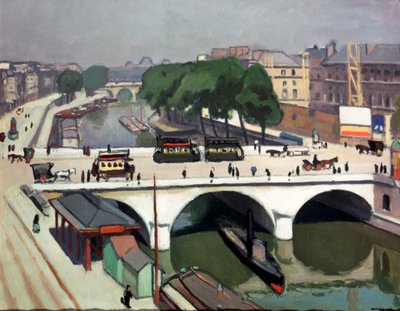 Saint Michel Bridge in Paris, Quai des Grands Augustins, 1908 by Albert Marquet
