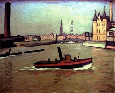 The Port of Hamburg by Albert Marquet