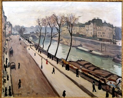 View of the Seine from the Quai des Grands Augustins in Paris by Albert Marquet