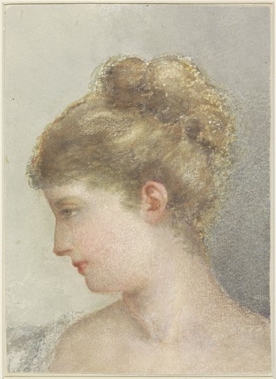 Head of a Woman, Profile Facing Left by Albert Martin