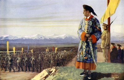A British Boy reviews his Chinese Army by Albert Morrow