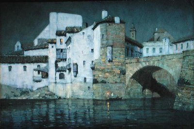 Moonlight, Puente Genil, Spain by Albert Moulton Foweraker
