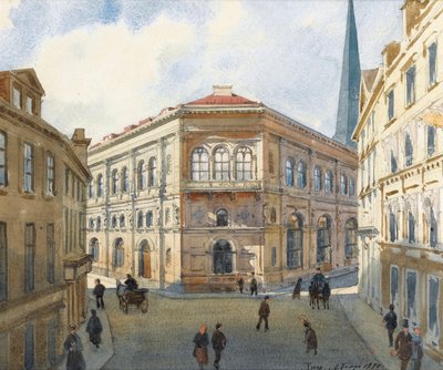 View of the Riga Stock Exchange by Albert Nikolaevich Benois