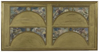 Sketch for the Salon des Lettres at Paris City Hall: The Great Literary Works (The Song of Roland, The Misanthrope, Eviradnus, Mimi Pinson, The Cid, Phèdre, Pantagruel, The Cicada), circa 1890 by Albert Pierre Rene Maignan