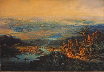 Suez Canal in November 1864 by Albert Rieger