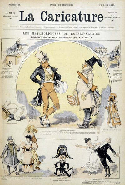 Cartoons about the Actor Robert Macaire by Robida, Cover 