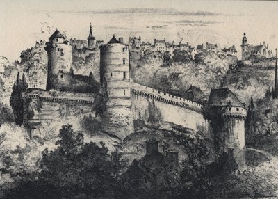 Chateau de Fougeres - Castle Fort in the Department of Ille-et-Vilaine. Old France - Brittany - Text, Drawings and Lithographs, by Albert Robida (undated end 19th century) by Albert Robida