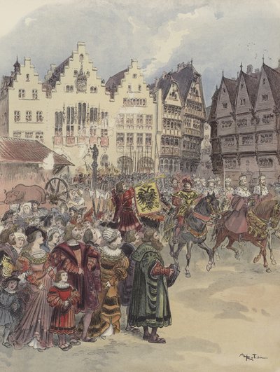 Election to the Empire (June 28, 1519) by Albert Robida